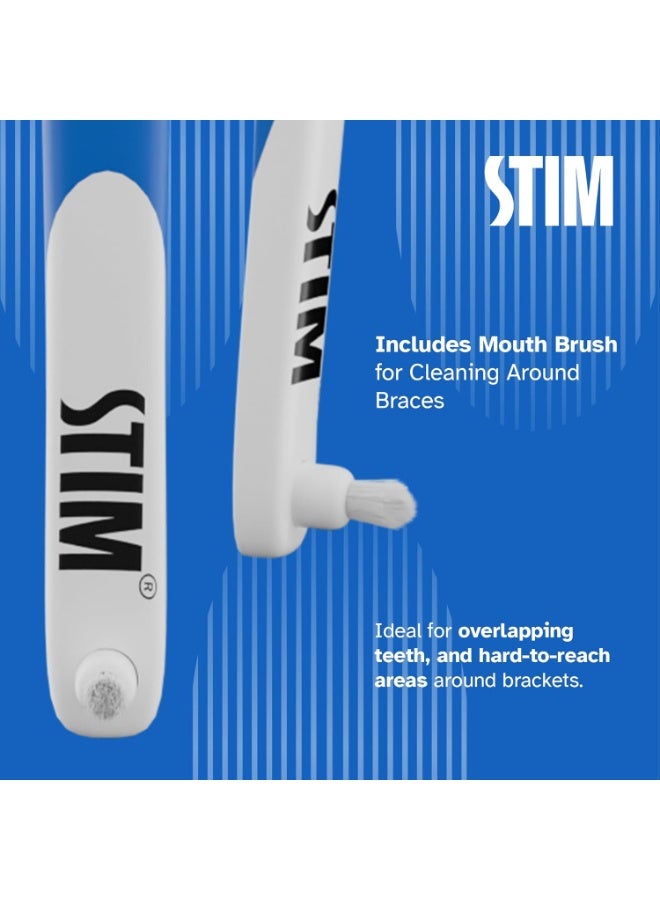 STIM Ortho MB Toothbrush For Braces, Super Soft Bristles For Adults - Pack of 3 - Image 4