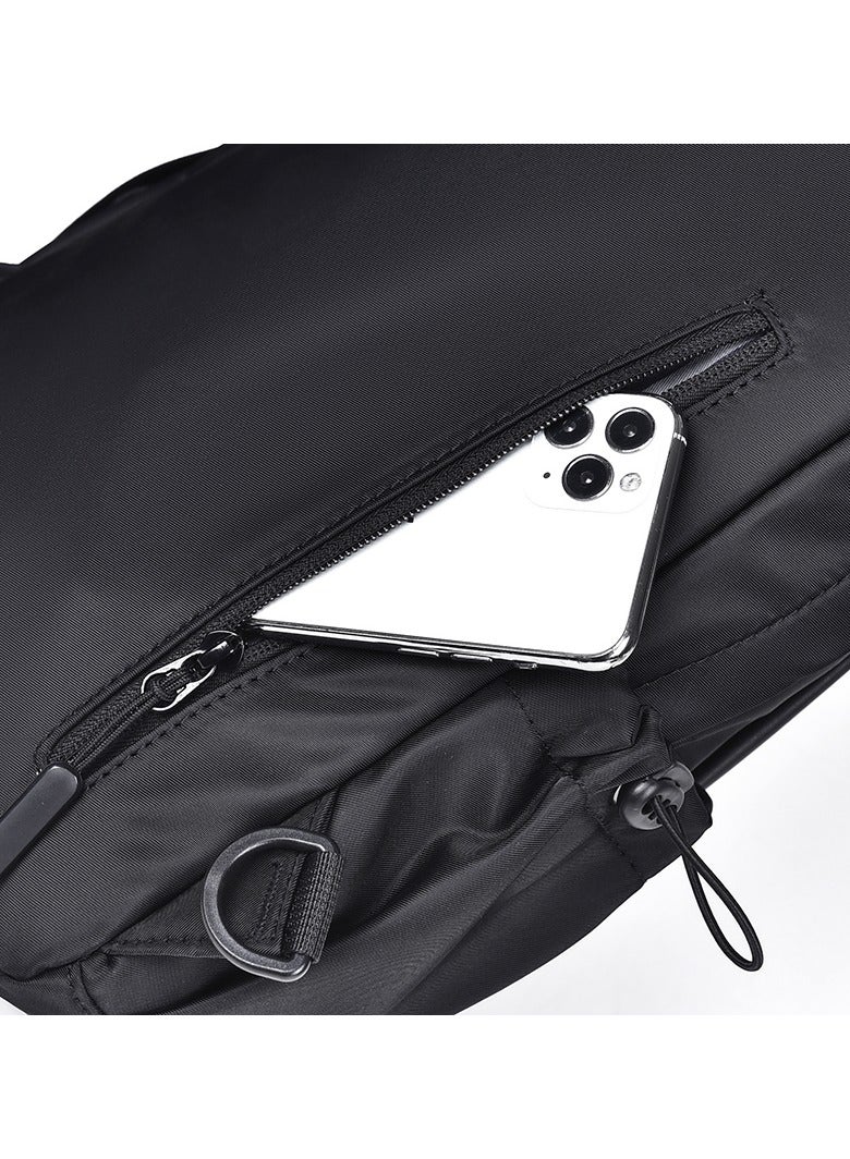 هايك Hike Unisex Durable Cross-body Bag Water Resistant Anti-Theft Unisex Sling bag for Travel School College Business Shopping Outdoor, HK3321-BLACK - Image 4