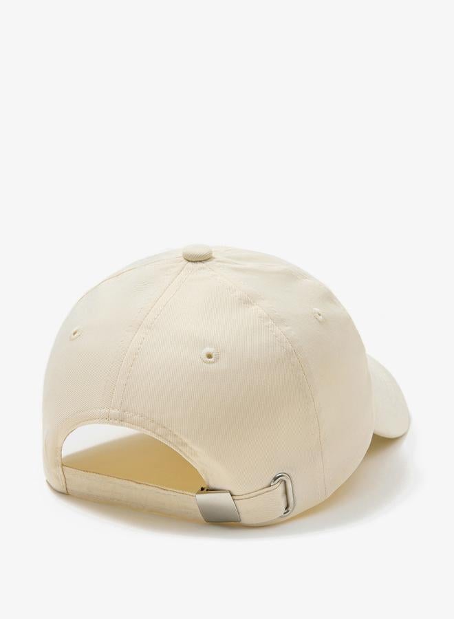 Take Two Beige Slogan Embroidery Baseball Cap - Image 3