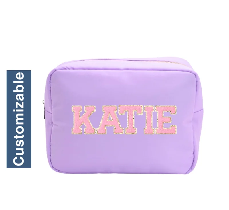 The Happy Tribe Personalised Large Pouch, Lilac