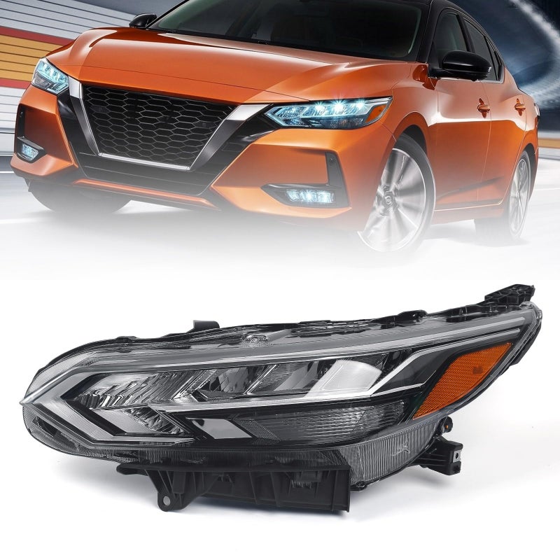 Huray LED Headlight Assembly Fit for Nissan Sentra SSV 2020 2021 2022 LH Headlamp OE Style Replacement for NI2502277 Left Driver Side