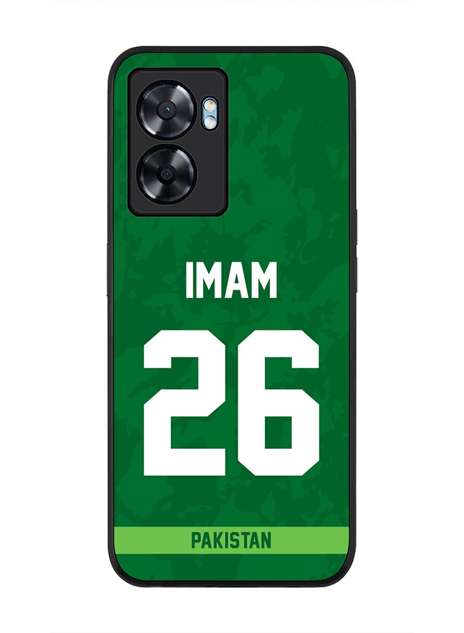 Stylizedd Rugged Black Edge Case for Oppo A57, Slim fit Soft Case Flexible Rubber Edges Thin Cover - Player Name - Imam-ul-Haq, Jersey Number- 26 - Image 1