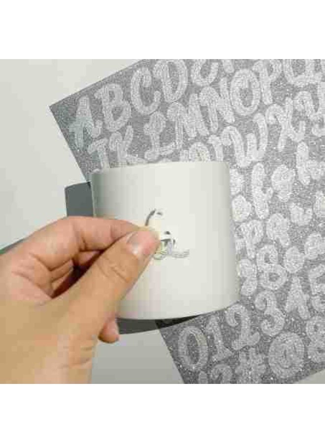 4-Pack Gold/Silver Glitter Alphabet Number Stickers, DIY Personalized Decals for Water Bottles & Journals - Image 4
