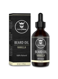 Striking Viking Triking Viking Vanilla Beard Oil (Large 2 Oz.) 100% Natural Beard Conditioner With Organic Argan & Jojoba Beard Oils With Vanilla Scent Softens Moisturizers & Strengthens Beard Growth  - Image 1