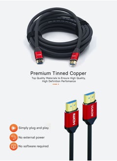 HDMI Cable 4K @ 30Hz | 2-Year Warranty | 2m Cable | HDMI 1.4 High-Speed | 24K Gold-Plated Connectors | Supports 1080p, 3D, 4K & 8K - pzsku/Z3277F0227BB8FDE07734Z/45/_/1736164838/91d566dc-0235-4fdb-ac1a-5af7b3a70dd0