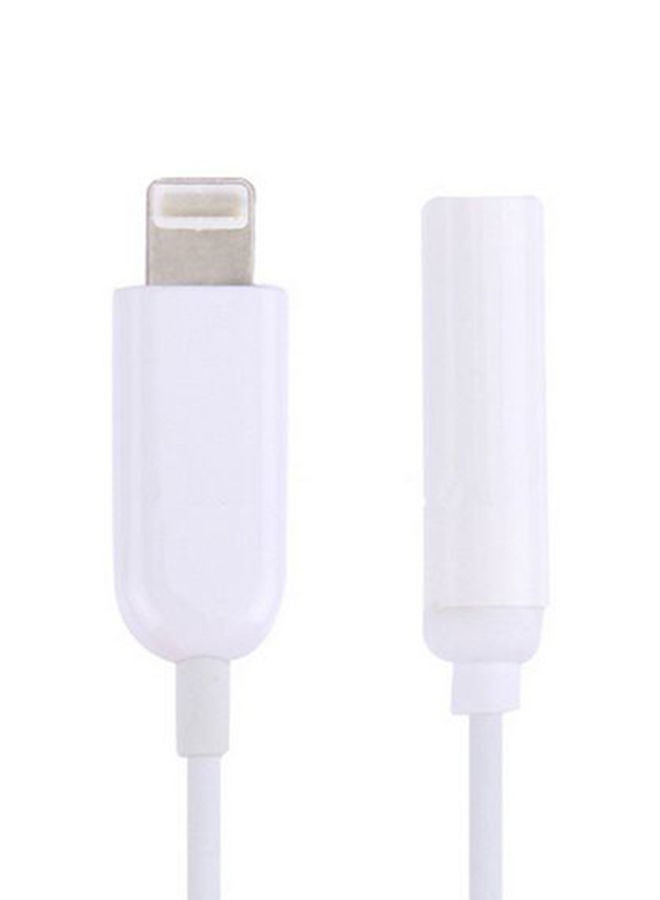 NIBEMINENT 8 Pin To 3.5mm Conversion Adapter For Apple iPhone 7/7 Plus White  - Image 2
