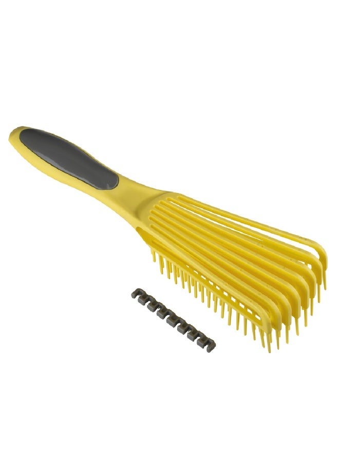 Dompel silicon brush curly hair/Yellow - Image 4