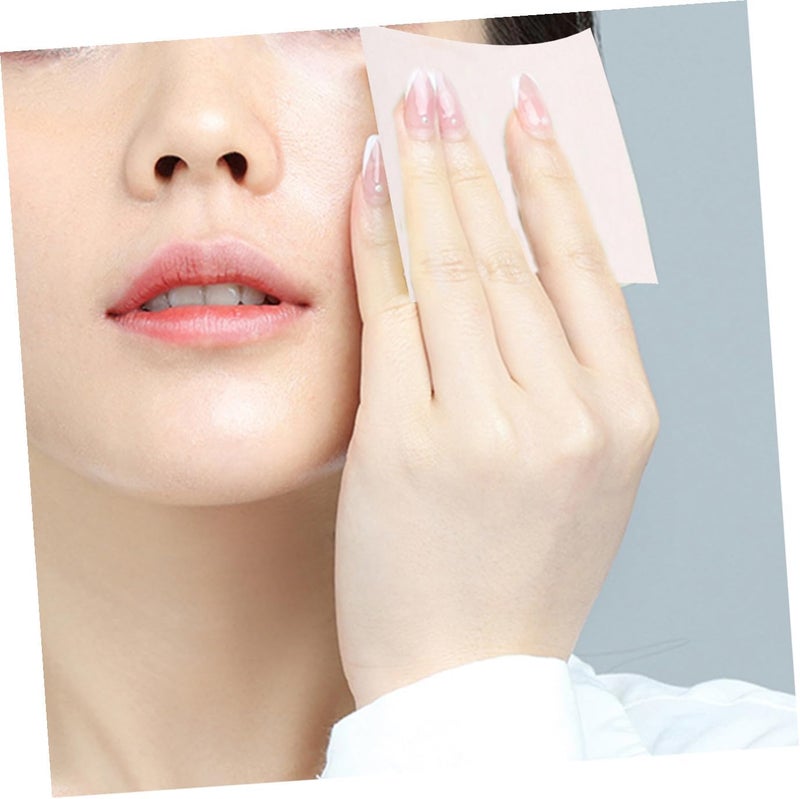 Market mainstream color picks Natural Facial Oil Absorbing Paper 2 Sets 200 Sheets Pink Plant Blotting Tissues for Oily Skin Face Cleaning and Makeup Friendly Use One piece build - Image 3