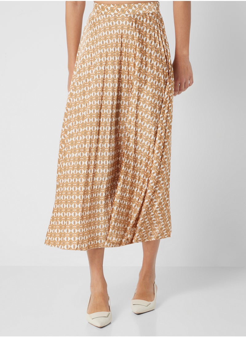 ELLA - Geometrical Print Crop Top & Skirt Set - Image 1