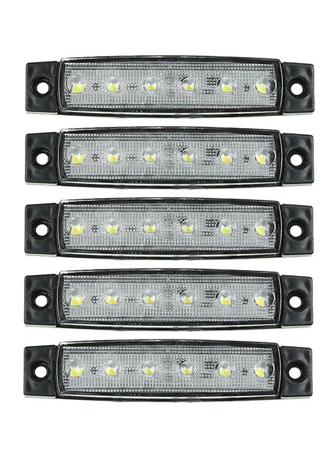 MUNTAQI 5-Piece 6 LED Amber Side Marker Light Indicator 12V For Truck Bus Boat RV Lorries Jeep SUV - Image 2