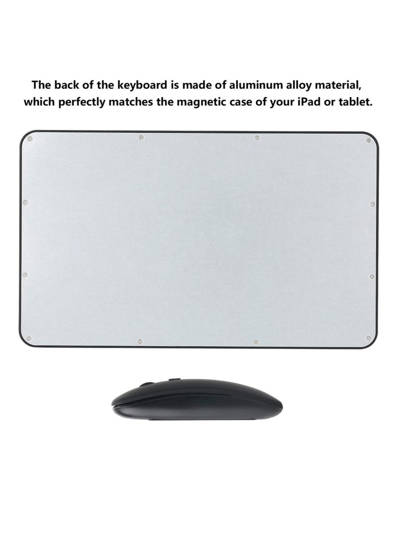 Rechargeable Bluetooth Keyboard and Mouse Combo Ultra-Slim Portable Compact Wireless Mouse Keyboard Set for Android Windows Tablet Cell Phone iPhone iPad Pro Air Mini,