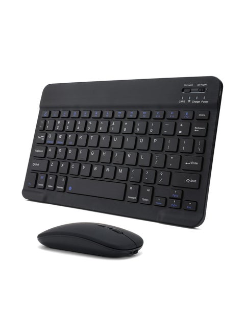 Rechargeable Bluetooth Keyboard and Mouse Combo Ultra-Slim Portable Compact Wireless Mouse Keyboard Set for Android Windows Tablet Cell Phone iPhone iPad Pro Air Mini,