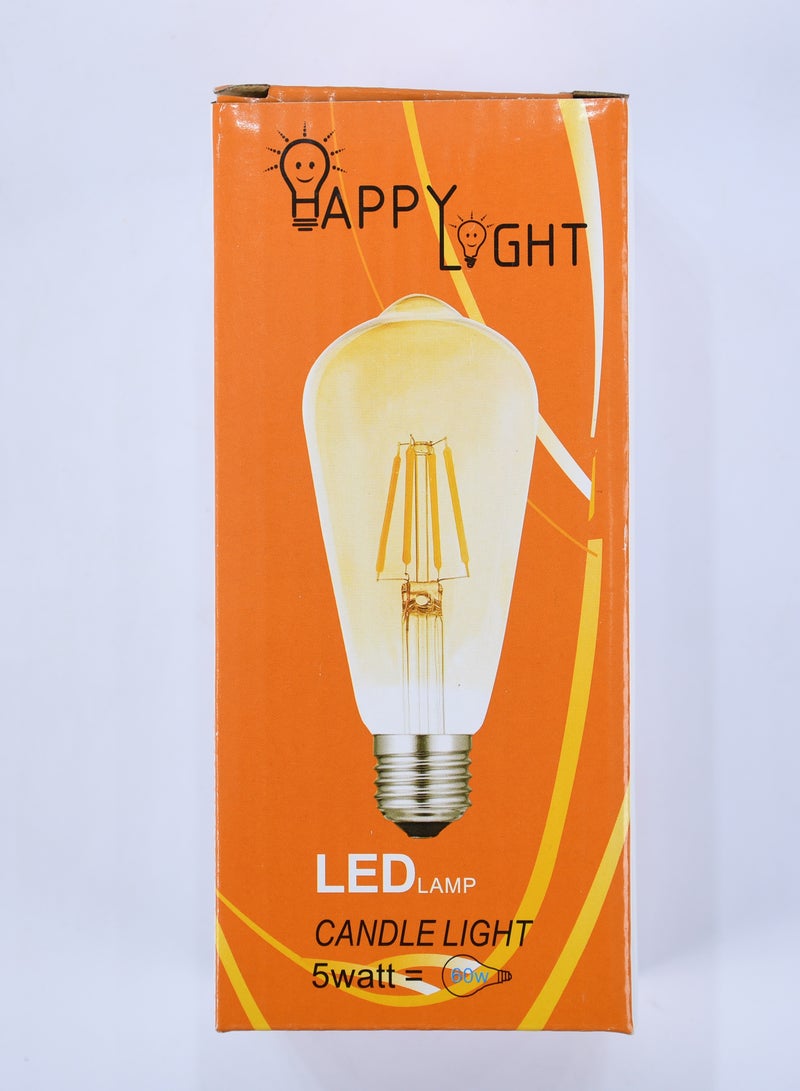 Happy Light LED bulb, classic warm light, energy saving, 5 watts only, in yellow color from Happy Light - Image 4