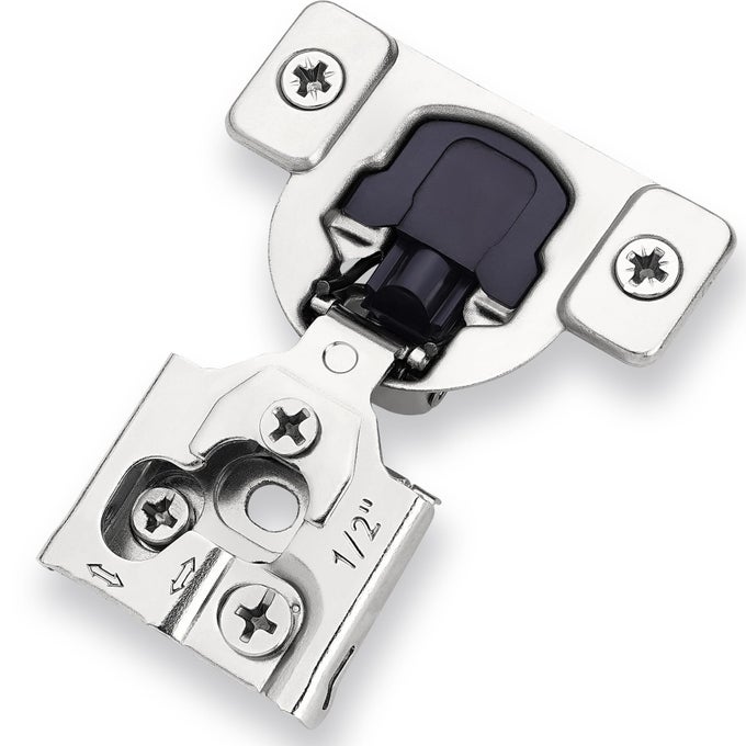 30 PACK SOFT CLOSE CABINET HINGES 12 OVERLAY FOR KITCHEN CABINET DOORS SLOW SELFCLOSING CONCEALED HIDDEN HINGES FOR FACE FRAME STAINLESS STEEL 3WAY ADJUSTABLE QUIET CLOSE DAMPER