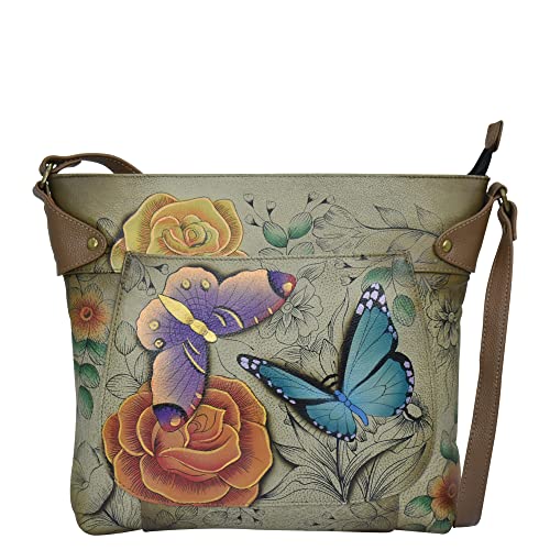 Anna by Anuschka Convertible Tote, Floral Paradise Tan - Image 1