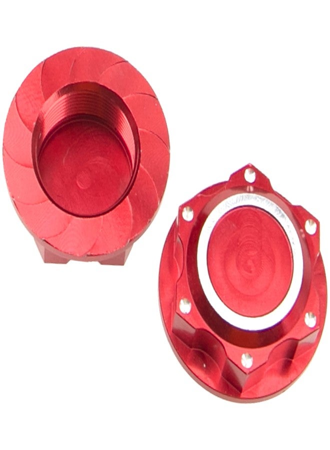 Vgoohobby 4Pcs Vgoohobby 24mm Wheel Hub Cover Hex Wheel Dust Lock Nut Adapter Anti-Dust Cover Compatible with Arrma 1/5 Kraton 8S Outcast 8S RC Car (Red) - Image 3