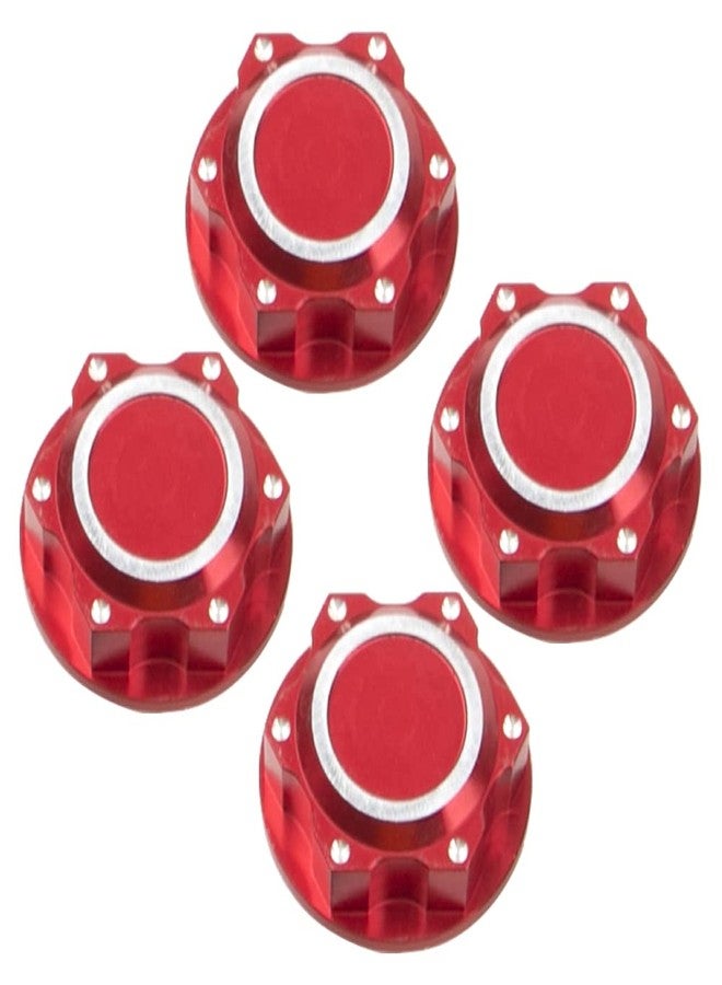 Vgoohobby 4Pcs Vgoohobby 24mm Wheel Hub Cover Hex Wheel Dust Lock Nut Adapter Anti-Dust Cover Compatible with Arrma 1/5 Kraton 8S Outcast 8S RC Car (Red) - Image 4