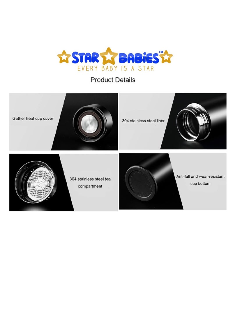 Star Babies Insulated Stainless Steel Vaccum Cup Water Bottle 6 - 12 hours hot and cold Water Bottle 500ml - White - Image 3