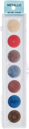 Craft Metallic Rub-On Paint Palette - 7 Colors-Kit #3 - Image 1