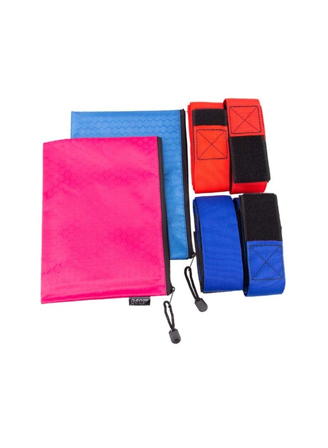 Hiverst 16 Pcs 4 Legged Race Band, Outdoor Party Group Game for Kid Adult, Cooperative Team Race for Birthday Party, Relay Race, Field Day, Team-Building, Backyard Activity Game with Carrying Pouch(2 pack）  - Image 2