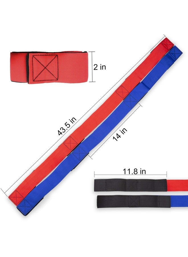 Hiverst 16 Pcs 4 Legged Race Band, Outdoor Party Group Game for Kid Adult, Cooperative Team Race for Birthday Party, Relay Race, Field Day, Team-Building, Backyard Activity Game with Carrying Pouch(2 pack）  - Image 4
