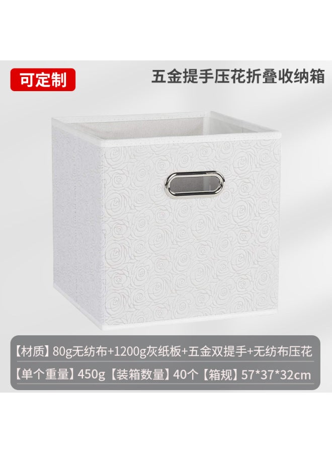 Fabric Foldable Storage Box Clothes Non-woven Fabric Storage Box Basket Home Bedroom Clothes Fit Box Storage Box - Image 1