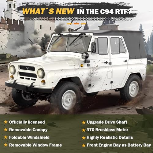ARRIS WPL C94 UAZ469 112 RC Crawler 4WD RC Rock Crawler Truck RTF OffRoad Military RC Car HobbyGrade Trail Truck for Adults - Image 5