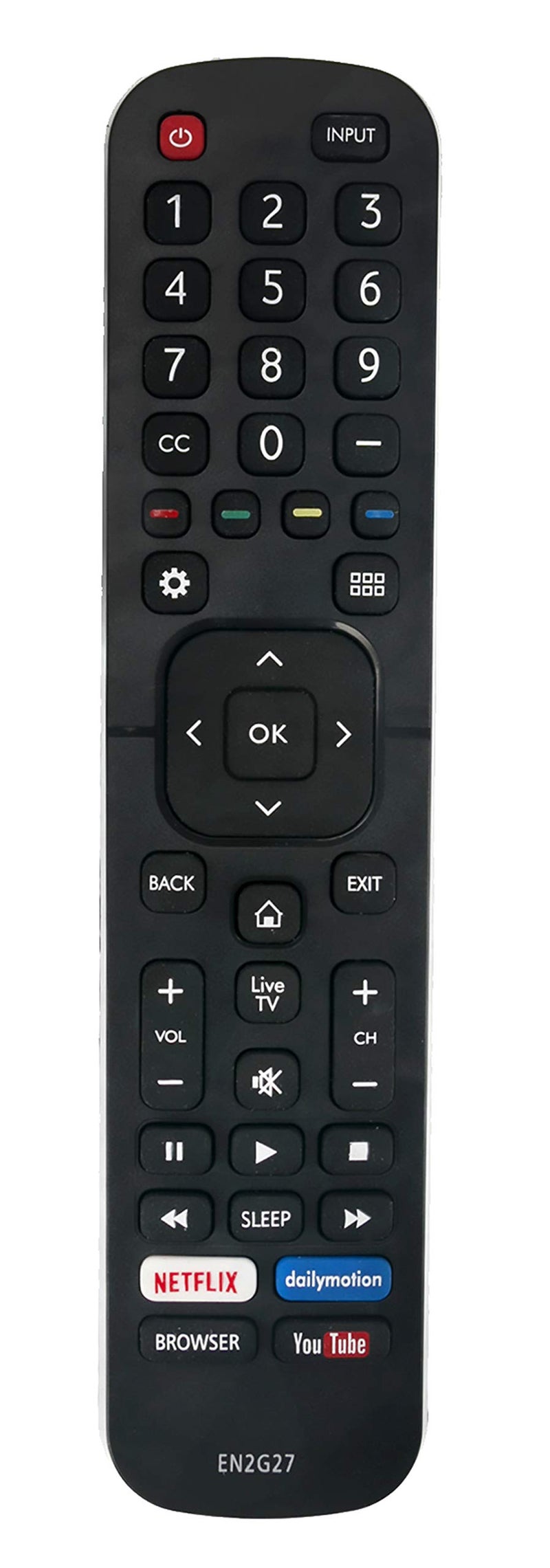 AULCMEET EN2G27 Replaced Remote Control Compatible with Hisense TV H10B H5C H6B H7B H7C H7GB H8C H9B - Image 3