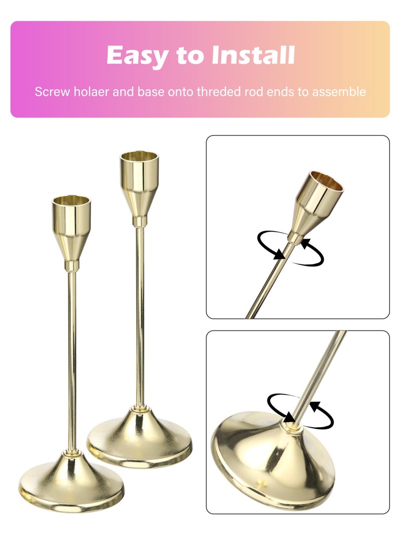 6Pcs Ramadan Metal Candle Holder, Table Center Decoration, Gold Candlestick Decoration, Ramadan Desktop Ornaments, Removable Ornaments - Image 4