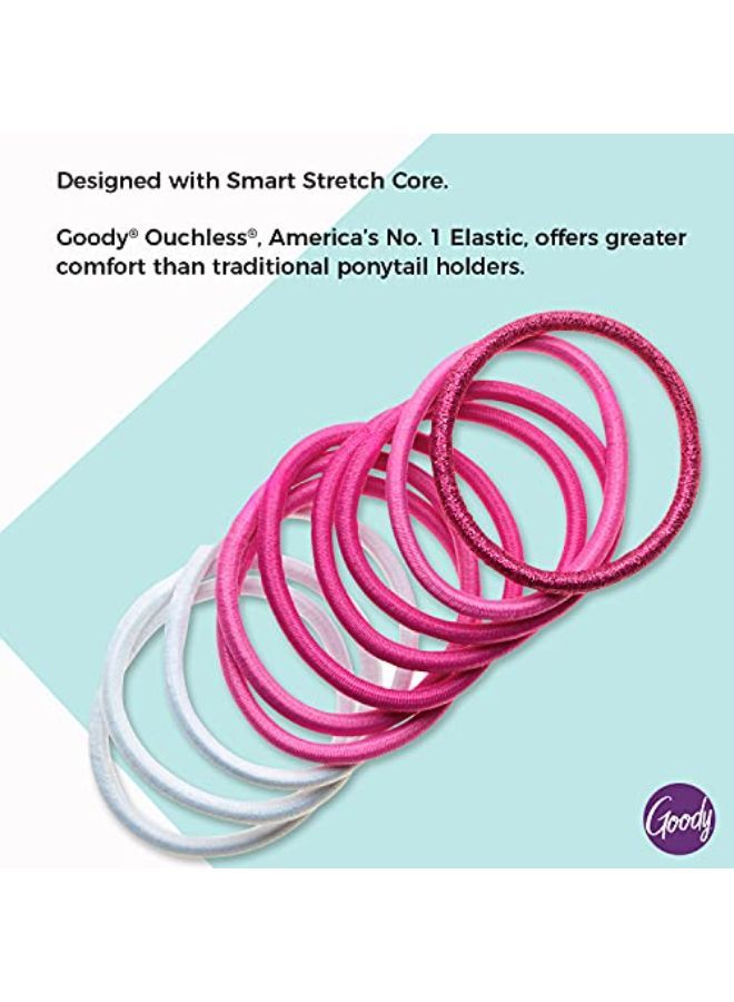 Goody Kids Ouchless Elastics With Mini Pouch, For All Hair Types - Accessories For Women And Girls - Perfect For Long Lasting Braids, Ponytails And More, Peach Rainbow, 11 Count - Image 3