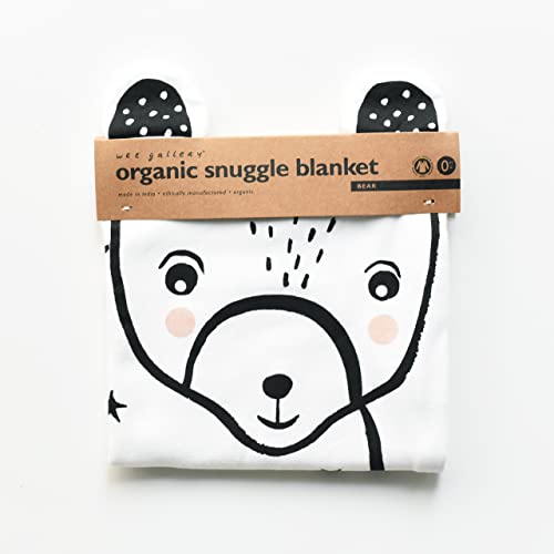Wee Gallery Organic Snuggle Blanket (Bear) - for Babies, Cotton Jersey and Sherpa, Soft Soothing Plush Blankie, Lovey, Baby Gift for Newborn Boys and Girls - Image 5