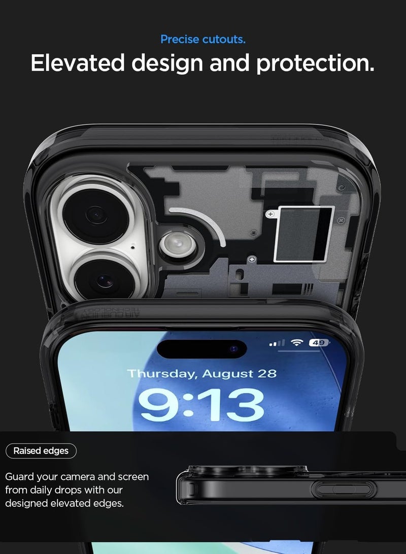 Spigen Ultra Hybrid MagFit iPhone 17 Case Cover with MagSafe (2025) - Zero One Black - Image 5