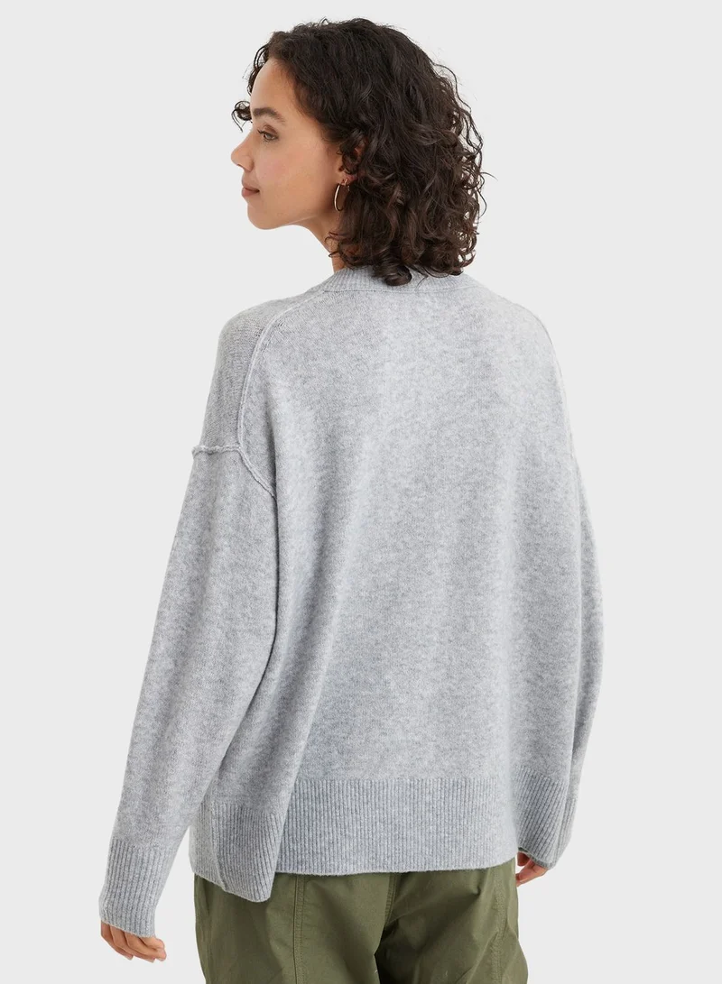 Aerie V-Neck Knitted Sweater