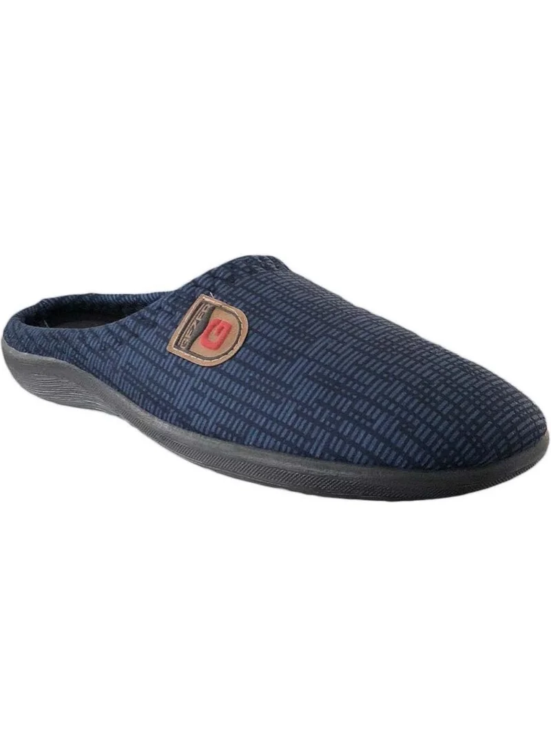 Gezer 13507 Navy Blue Men's Winter Indoor Slippers