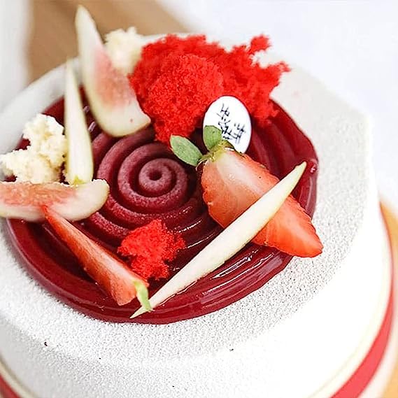 MoldBerry Silicone Cake Mould, Spiral Design Round Ring Silicone Mould Insert Decor Mousse Cake Decorating Chocolate Ice Cream Baking Pan Dessert Cake Mould (White) - Image 4