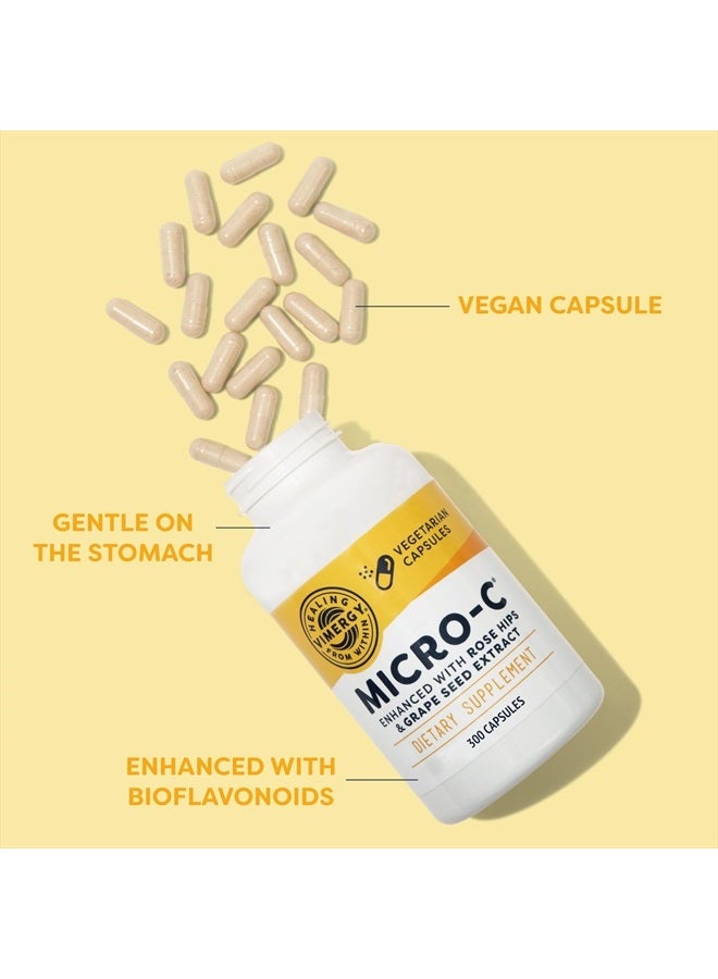 Vimergy Micro-C ®, Trial Size - 300 Servings – 500mg All-Natural Buffered Vitamin C Capsules with Rose HIPS, Rutin, Grape Seed & Acerola Fruit Extract - Supports a Healthy Immune System & Skin Health  - Image 3