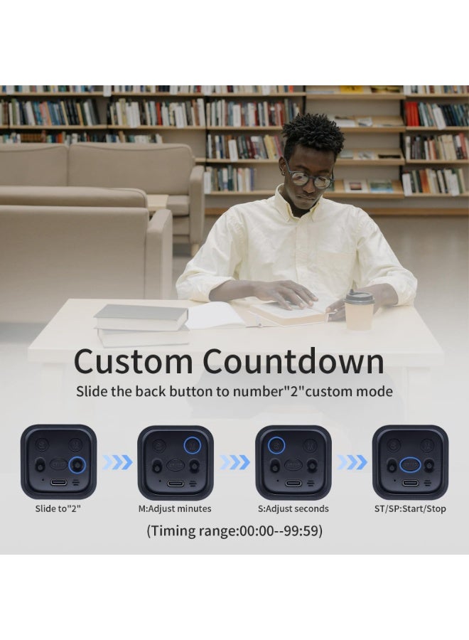 Gravity Induction Cube Timer, Count-Up/Count-Down, 5/10/30/60 Minutes and Custom Timing, Self-Discipline Time Manager - Image 3