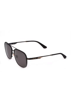 POLICE Men's Square Shape Polarized Metal Sunglasses SPLL78M58305P - Lens Size: 58 Mm - Semi Matt Black W/Rose Gold Pa  - Image 3