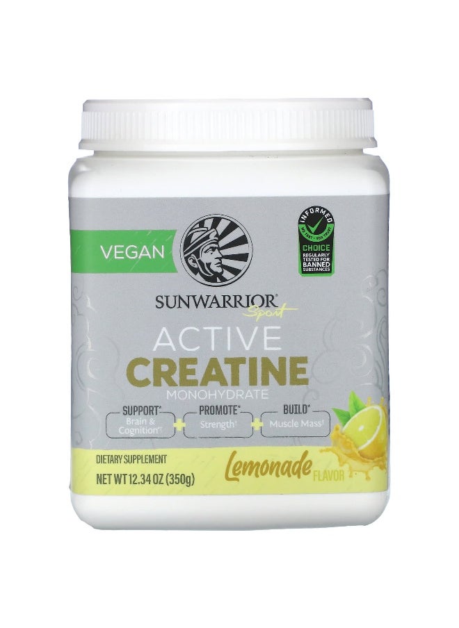 Sunwarrior Sunwarrior, Sport, Active Creatine Monohydrate, Lemonade , 12.34 oz (350 g)  - Image 1