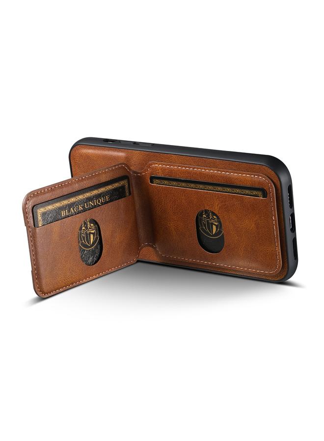 Suteni Case For iPhone 15 Plus H02 Leather Wallet Stand Back Phone Case - Image 5