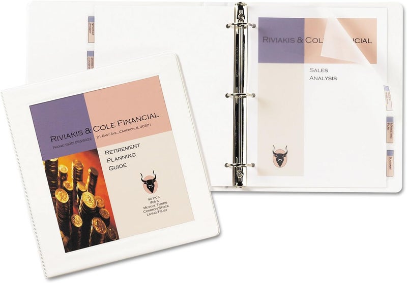 AVERY Heavy-Duty Framed View 3-Ring Binder, 1" EZD Rings, 1 White Binder (68056) - Image 1