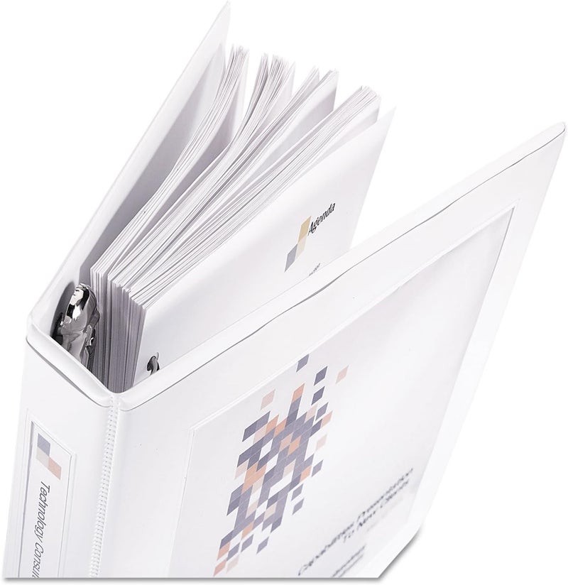 AVERY Heavy-Duty Framed View 3-Ring Binder, 1" EZD Rings, 1 White Binder (68056) - Image 2