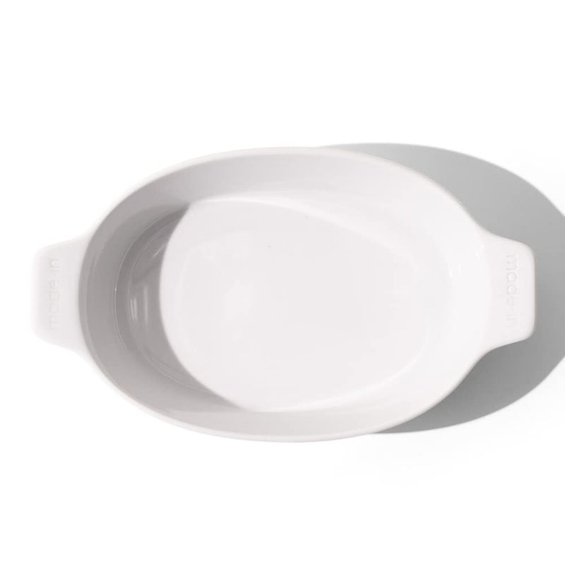 Made In Cookware  Oval Baking Dish  White  Hand Crafted Porcelain  Professional Bakeware  Made in France