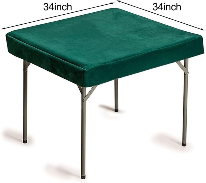 Dark Green 34x34 Inch Non Slip Game Table Cover For Poker Mahjong Board Games - Image 3