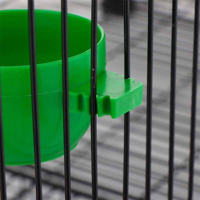 DQITJ 6 Pcs Bird Mini Plastic Feeder Parrot Small Food Water Bowl Cage Sand Cup Feeding Holder - Image 4
