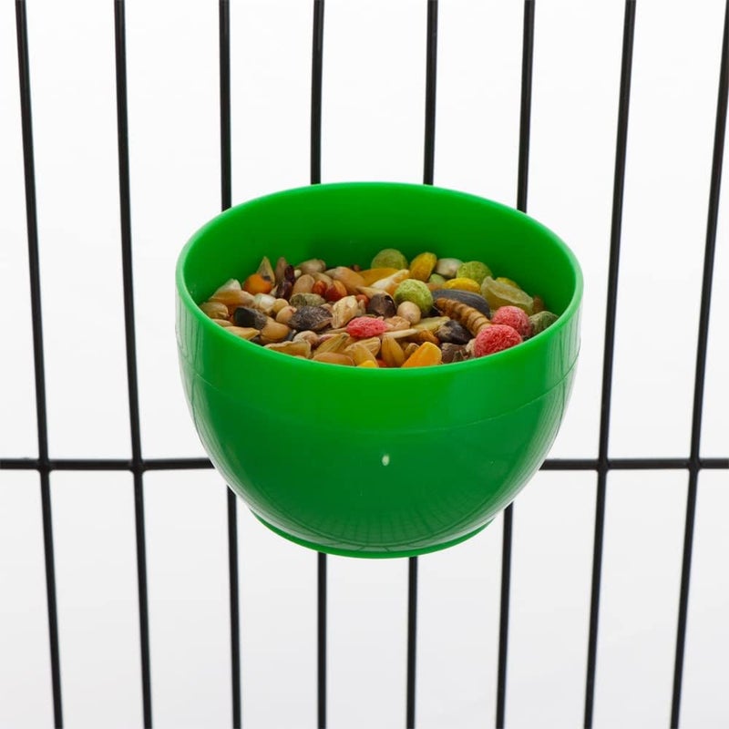 DQITJ 6 Pcs Bird Mini Plastic Feeder Parrot Small Food Water Bowl Cage Sand Cup Feeding Holder - Image 3