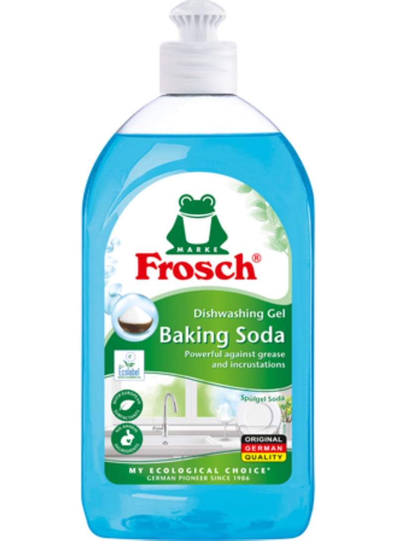 Frosch Dishwashing Gel Baking Soda 500 ML Powerful Grease Removal Gentle On Hands Ecofriendly Cleaning - Image 1