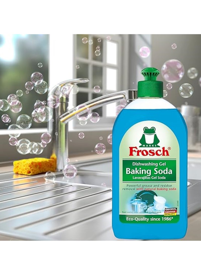 Frosch Dishwashing Gel Baking Soda 500 ML Powerful Grease Removal Gentle On Hands Ecofriendly Cleaning - Image 3