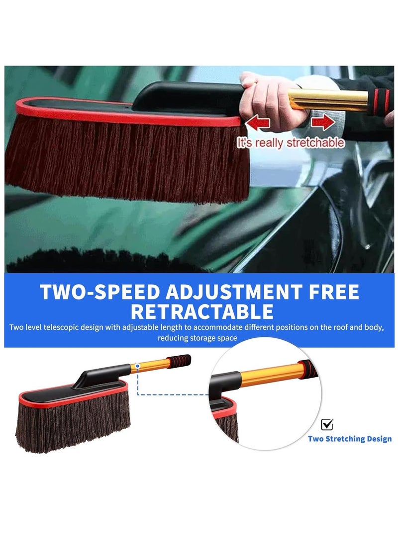 Car Duster Brush, Car Wash Mop with Extendable Duster, Cleaning Dust Remover for Vehicles, Scratch Free Dusting Brush for SUV, Truck, Garage - Image 4