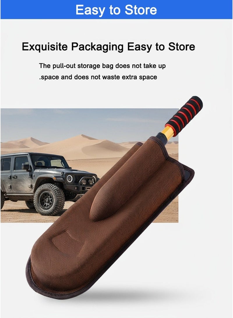 Car Duster Brush, Car Wash Mop with Extendable Duster, Cleaning Dust Remover for Vehicles, Scratch Free Dusting Brush for SUV, Truck, Garage - Image 2